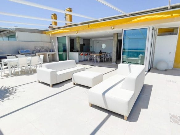 Luxury First line beach Penthouse for sale in Santa Pola, Alicante facade