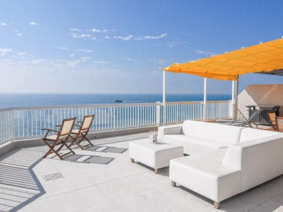 Luxury First line beach Penthouse for sale in Santa Pola, Alicante view