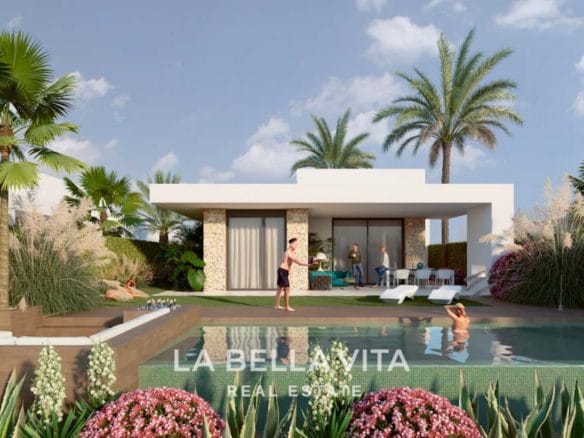 Luxury front-line golf New Build Single Storey Property for sale in La Finca, Algorfa, Costa Blanca, Spain