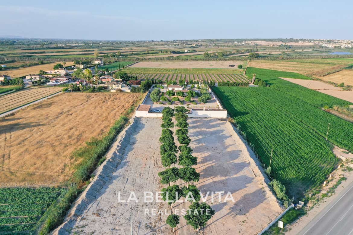 Luxury country house for sale in Dolores, Alicante, Spain Aerial View