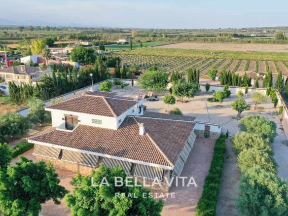 Luxury country house for sale in Dolores, Alicante, Spain Aerial View