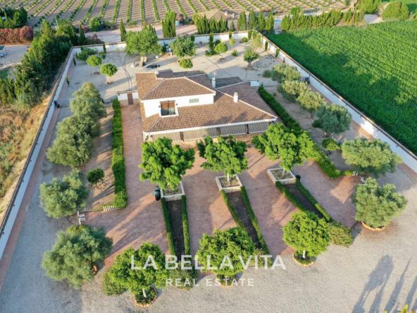 Luxury country house for sale in Dolores, Alicante, Spain Aerial View