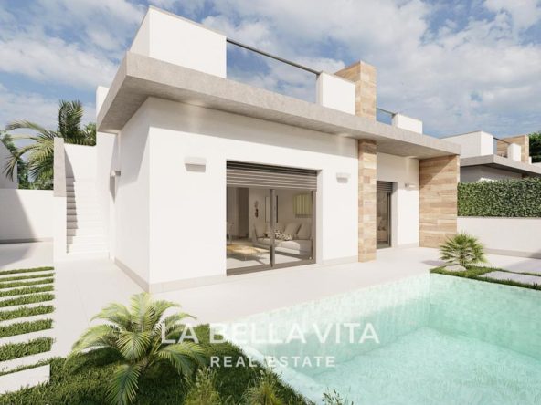 New built semi-detached villas for sale in Roldan, Murcia single floor