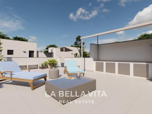 New built semi-detached villas for sale in Roldan, Murcia outdoor