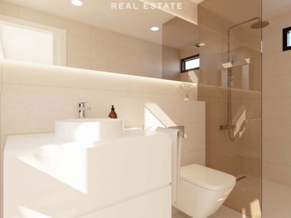 Semi-detached properties for sale on golf resort Font del Llop in Alicante, Spain bathroom