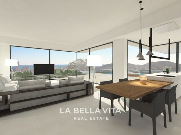 New Build Luxury bespoke villa LUMINARE with sea view for sale in Balcon de Finestrat, Benidorm, Alicante