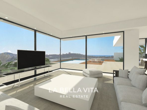 New Build Luxury bespoke villa LUMINARE with sea view for sale in Balcon de Finestrat, Benidorm, Alicante