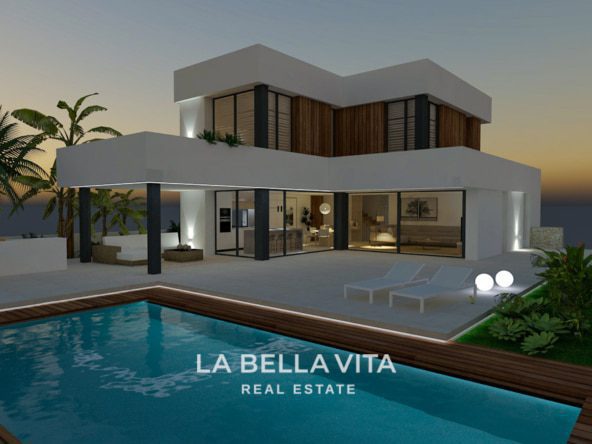 New Build Luxury bespoke villa LUMINARE with sea view for sale in Balcon de Finestrat, Benidorm, Alicante