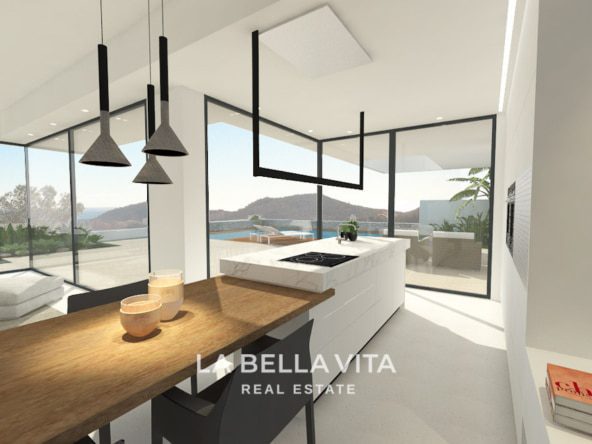 New Build Luxury bespoke villa LUMINARE with sea view for sale in Balcon de Finestrat, Benidorm, Alicante