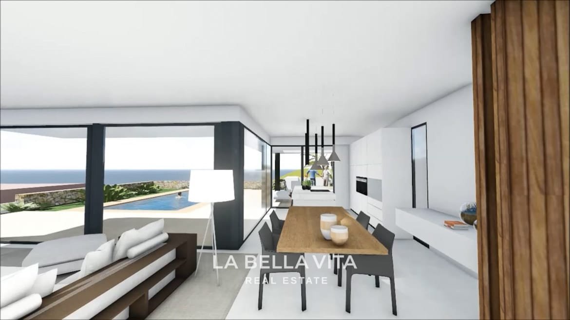 New Build Luxury bespoke villa LUMINARE with sea view for sale in Balcon de Finestrat, Benidorm, Alicante