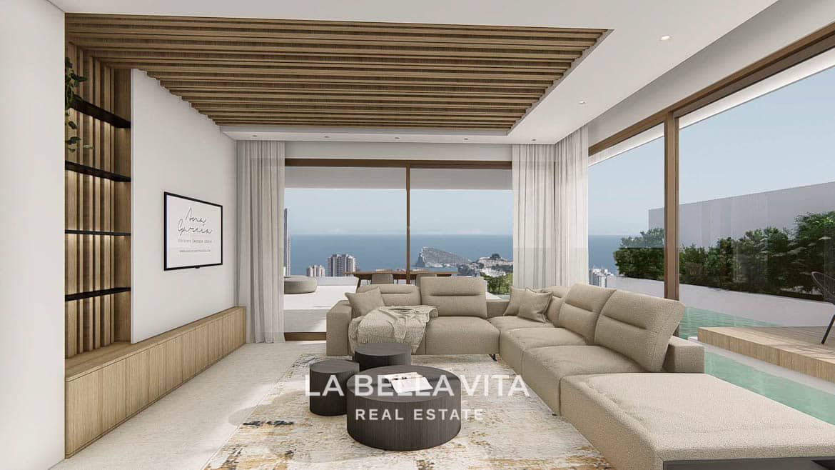 11 exquisite New Build Villas with Sea View, private pool and garage for sale in Finestrat, Alicante, Spain