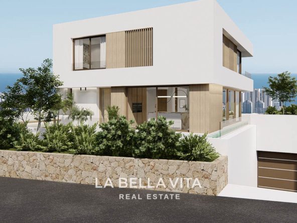 11 exquisite New Build Villas with Sea View, private pool and garage for sale in Finestrat, Alicante, Spain