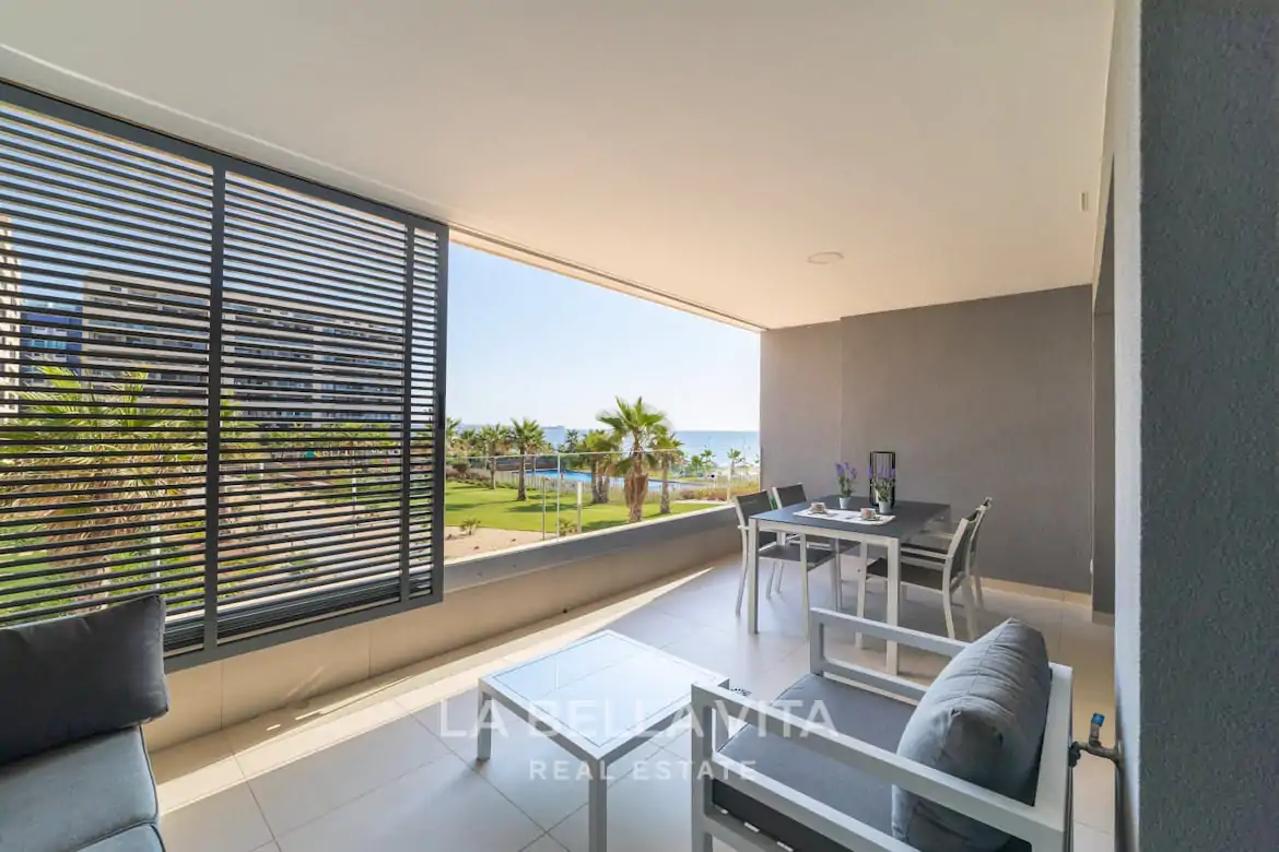 New Build frontline beach Apartments with sea view for sale in Punta Prima, Orihuela Costa