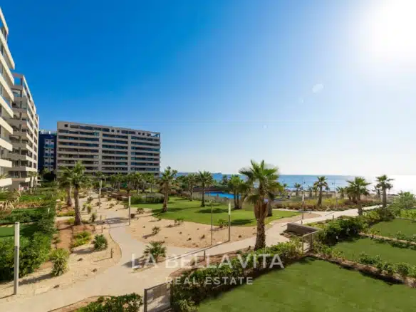 New Build frontline beach Apartments with sea view for sale in Punta Prima, Orihuela Costa
