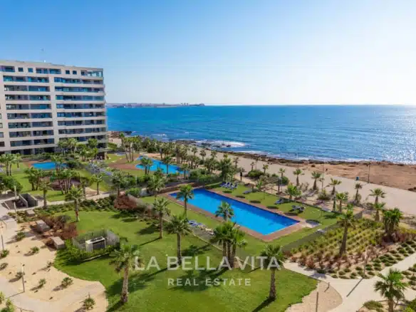 New Build frontline beach Apartments with sea view for sale in Punta Prima, Orihuela Costa