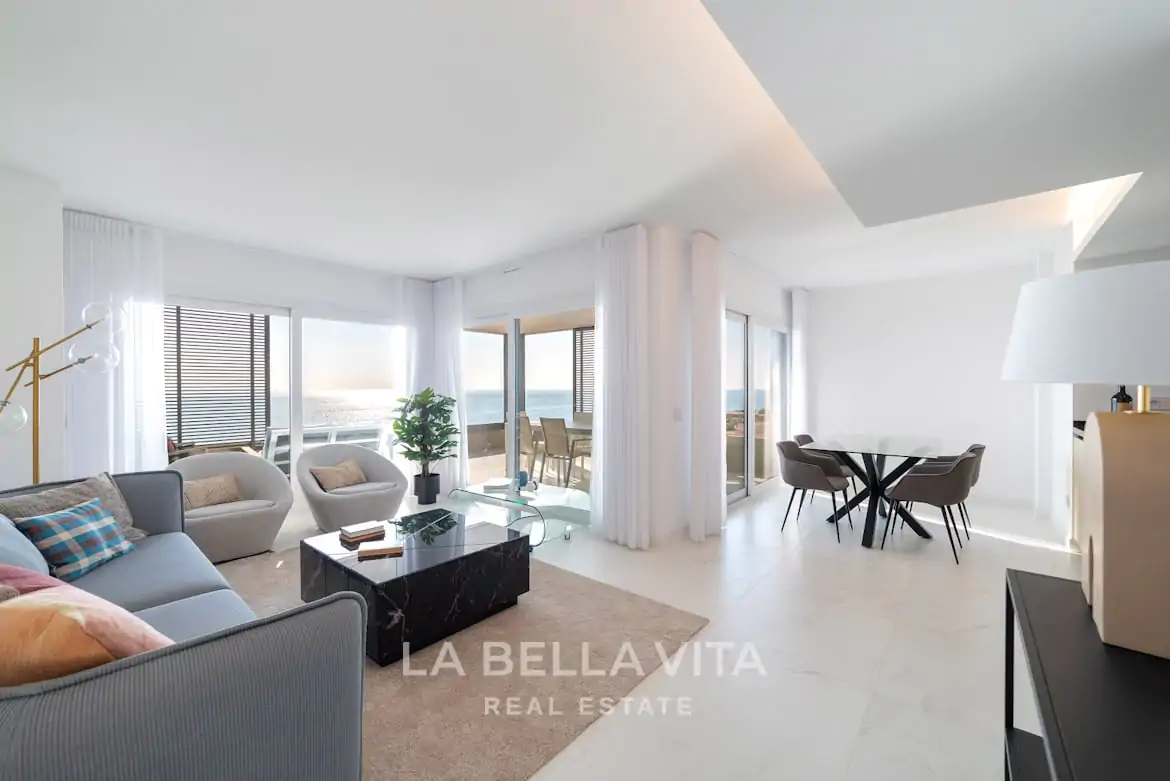 New Build frontline beach Apartments with sea view for sale in Punta Prima, Orihuela Costa