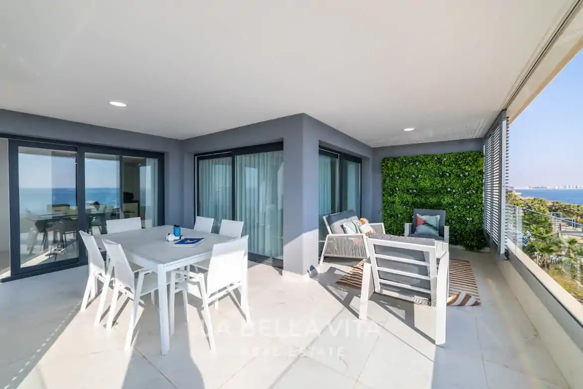 New Build frontline beach Apartments with sea view for sale in Punta Prima, Orihuela Costa