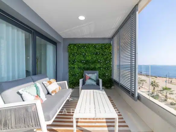 New Build frontline beach Apartments with sea view for sale in Punta Prima, Orihuela Costa