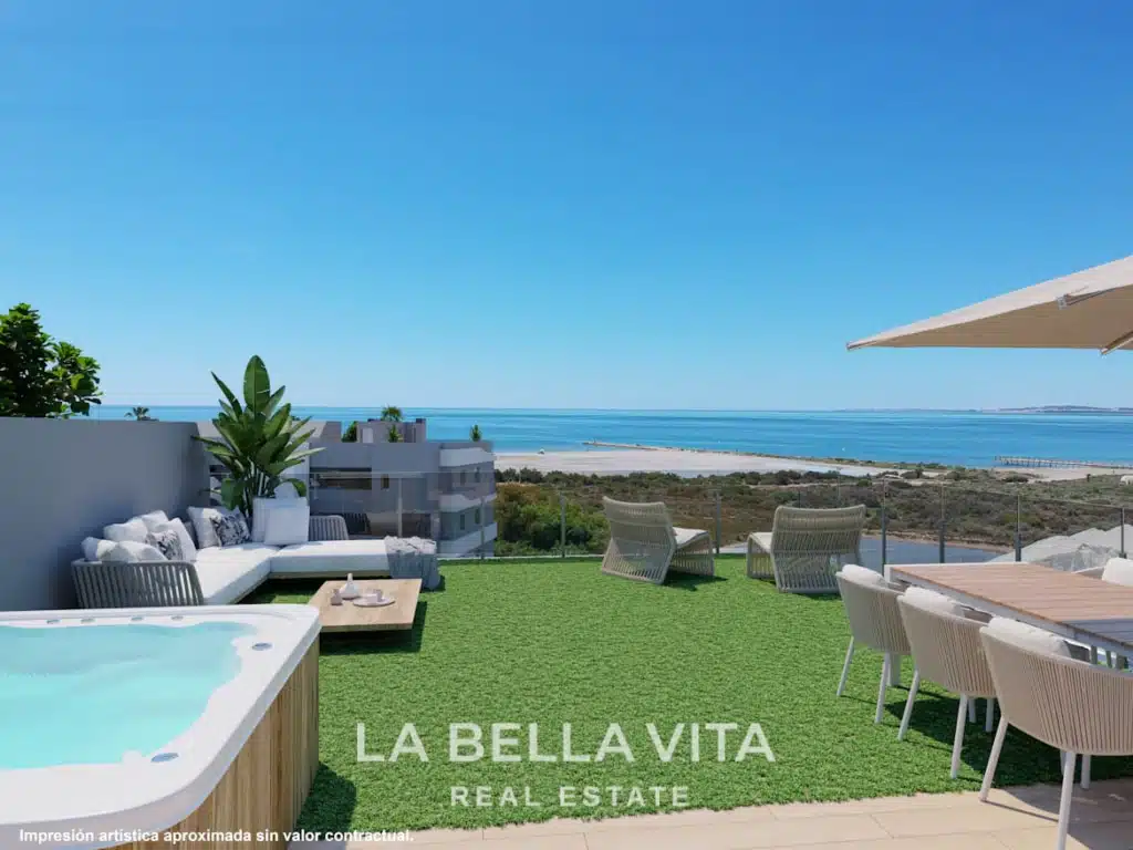 New Build beach Apartments with sea views for sale in Santa Pola