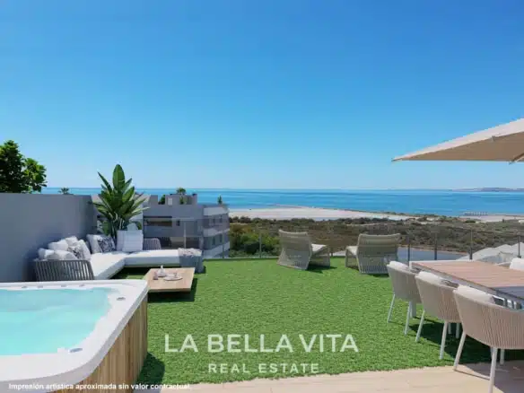 New Build beach Apartments with sea views for sale in Santa Pola