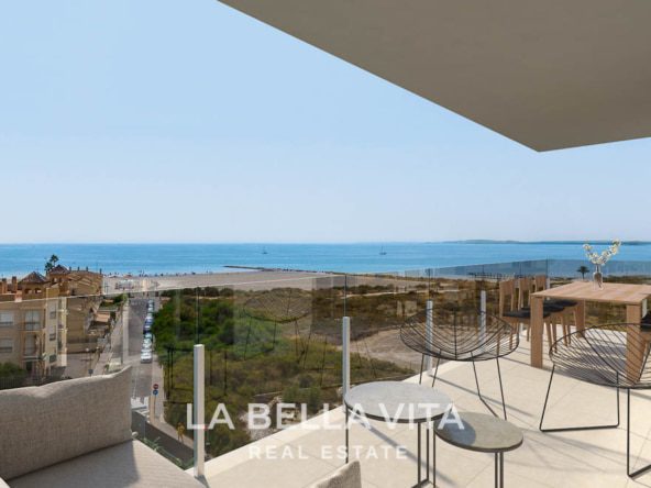 New Build beach Apartments with sea views for sale in Santa Pola