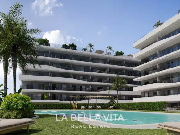 New Build beach Apartments with sea views for sale in Santa Pola