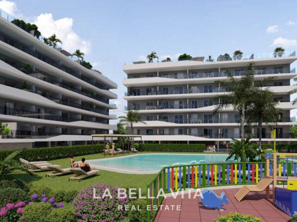 New Build beach Apartments with sea views for sale in Santa Pola