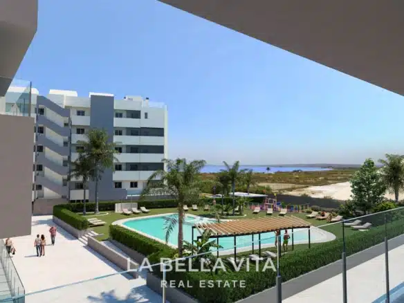 New Build beach Apartments with sea views for sale in Santa Pola