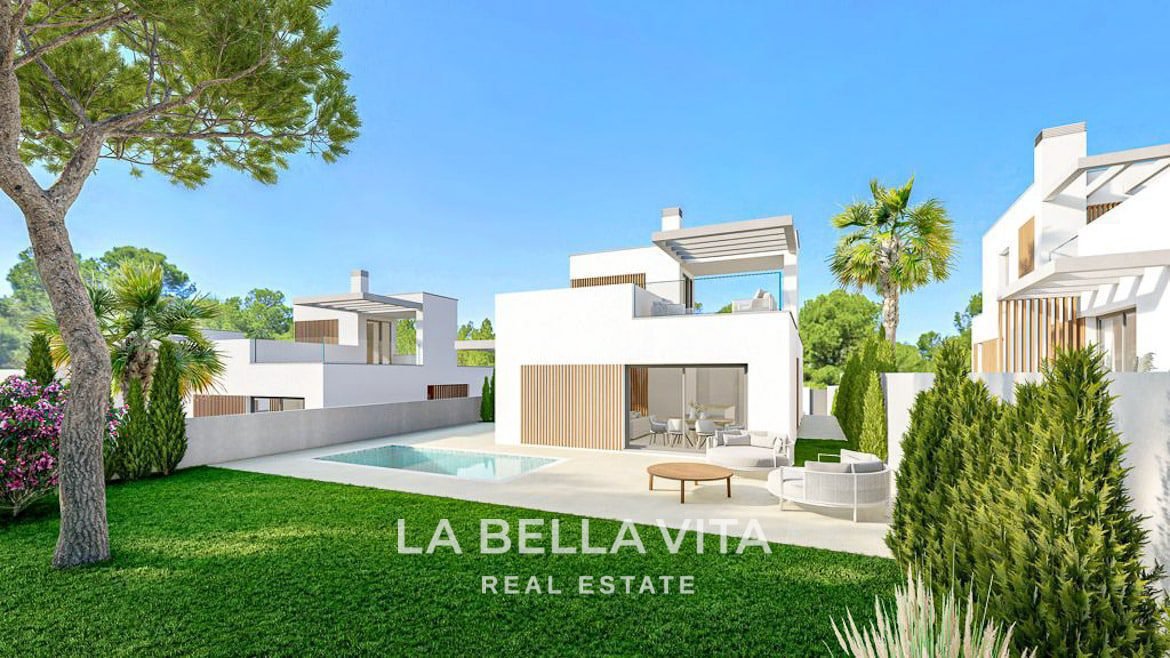 New development of houses with private pool for sale in Balcón de Finestrat