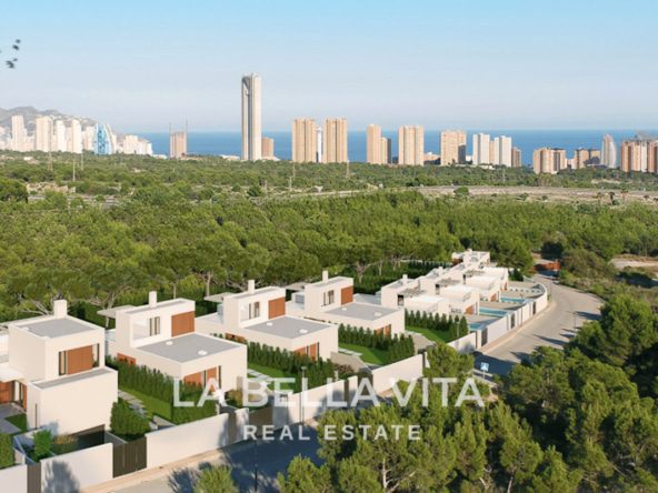 New development of houses with private pool for sale in Balcón de Finestrat