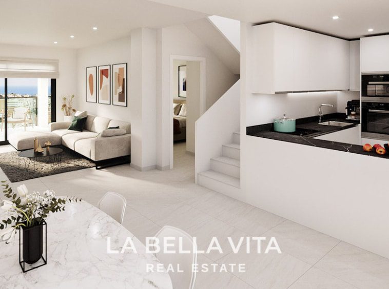 New Build Apartments with sea view, walking distance to the beach for sale in La Mata, Torrevieja