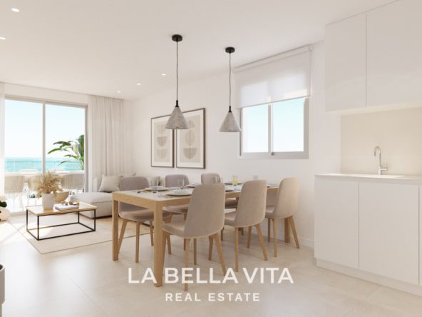 New Build Beach apartments with sea views for sale in Santa Pola, Alicante