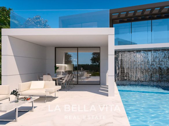 New Build Frontline golf Villa for sale in Altaona Golf & Country Village, Murcia, Spain