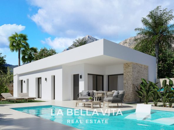 New Build Villas on one level for sale in Finestrat, Alicante