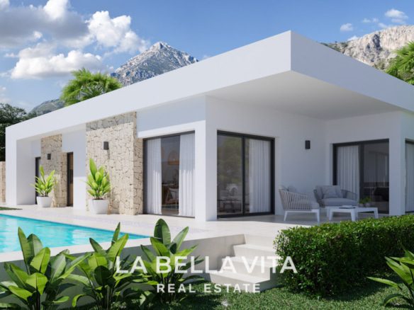 New Build Villas on one level for sale in Finestrat, Alicante
