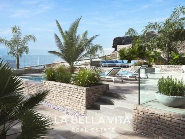Seafront Luxury Villa on a cliff with panoramic sea views for sale in Cabo de Palos, Murcia