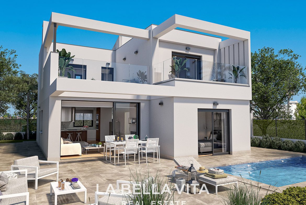 Luxury new build Frontline golf Property for sale in La Roda Golf & Beach, Murcia