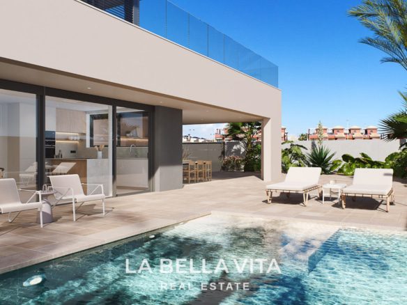 Elegant and Classy new build villa with sea views for sale in Torre de la Horadada, Alicante