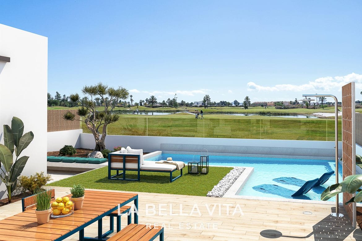 New Build Frontline Properties with private pool and panoramic views on Serena Golf, Los Alcazares, Costa Calida, Murcia