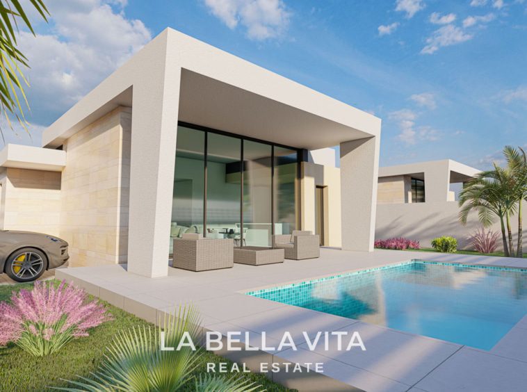 New Build Modern Luxury Properties for sale in La Torreta, Torrevieja, Costa Blanca, Spain. Independent villa with private pool and solarium.