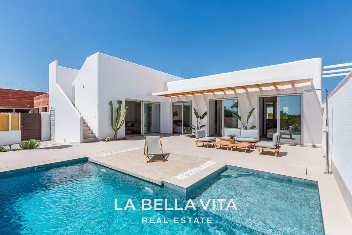 New Build ibiza-style Properties with private pool for sale in Benijofar, Costa Blanca South