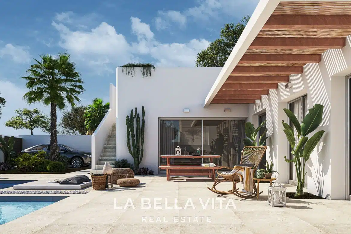 New Build ibiza-style Properties with private pool for sale in Benijofar, Costa Blanca South