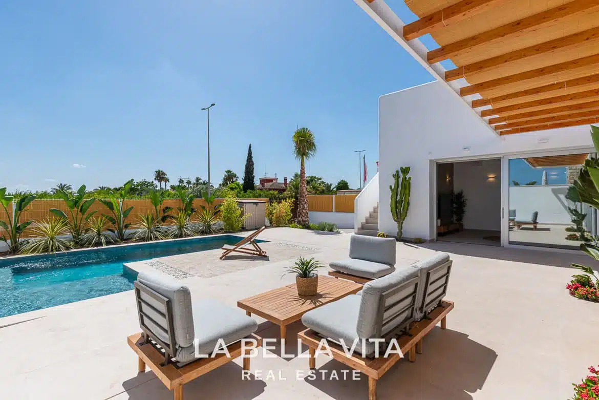 New Build ibiza-style Properties with private pool for sale in Benijofar, Costa Blanca South