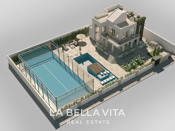 Luxury Villa with private paddle court and pool for sale in Torrevieja, Alicante