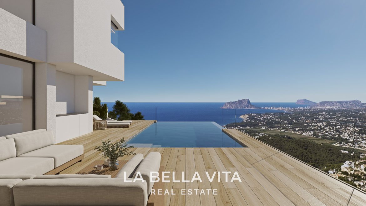 New Build Property with Sea Views for Sale near Moraira, in Cumbre del Sol, Spain