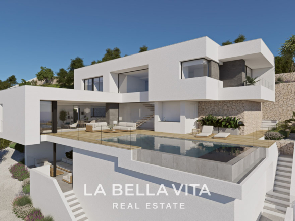 New Build Property with Sea Views for Sale near Moraira, in Cumbre del Sol, Spain