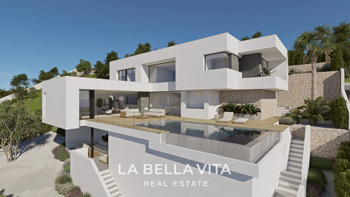 New Build Property with Sea Views for Sale near Moraira, in Cumbre del Sol, Spain