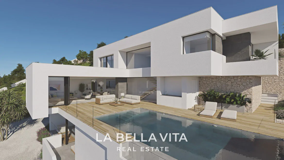 New Build Property with Sea Views for Sale near Moraira, in Cumbre del Sol, Spain