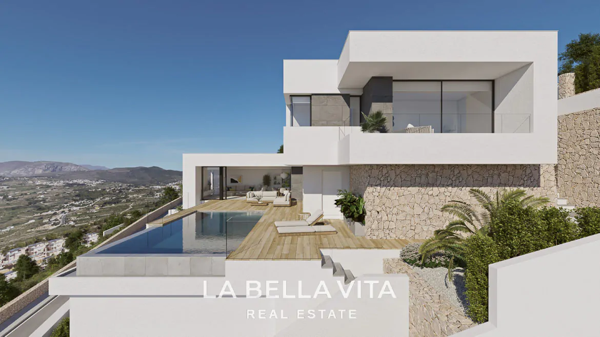 New Build Property with Sea Views for Sale near Moraira, in Cumbre del Sol, Spain