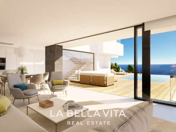 New Build Property with Sea Views for Sale near Moraira, in Cumbre del Sol, Spain